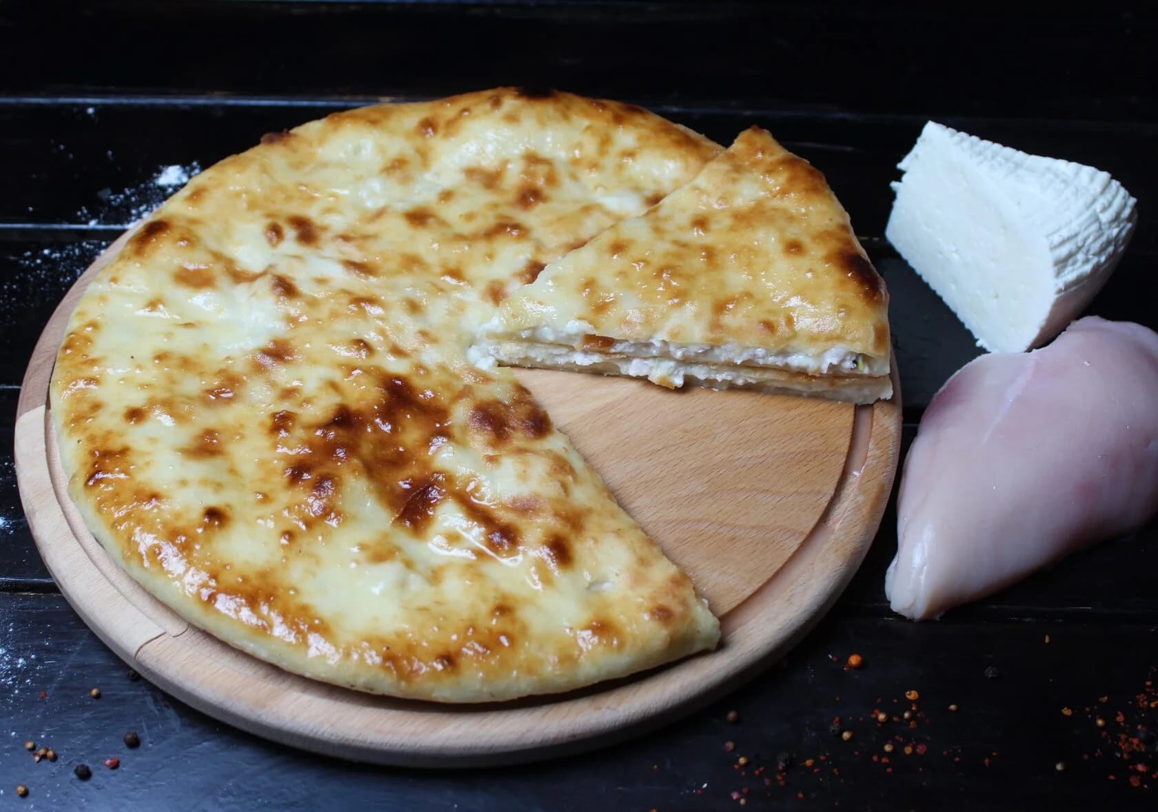 С курицей и сыром